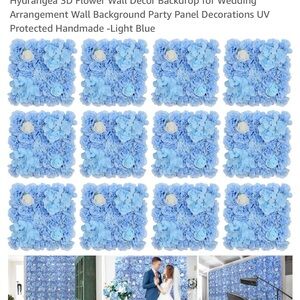 24 assorted blue floral panels for a beautiful backdrop for parties